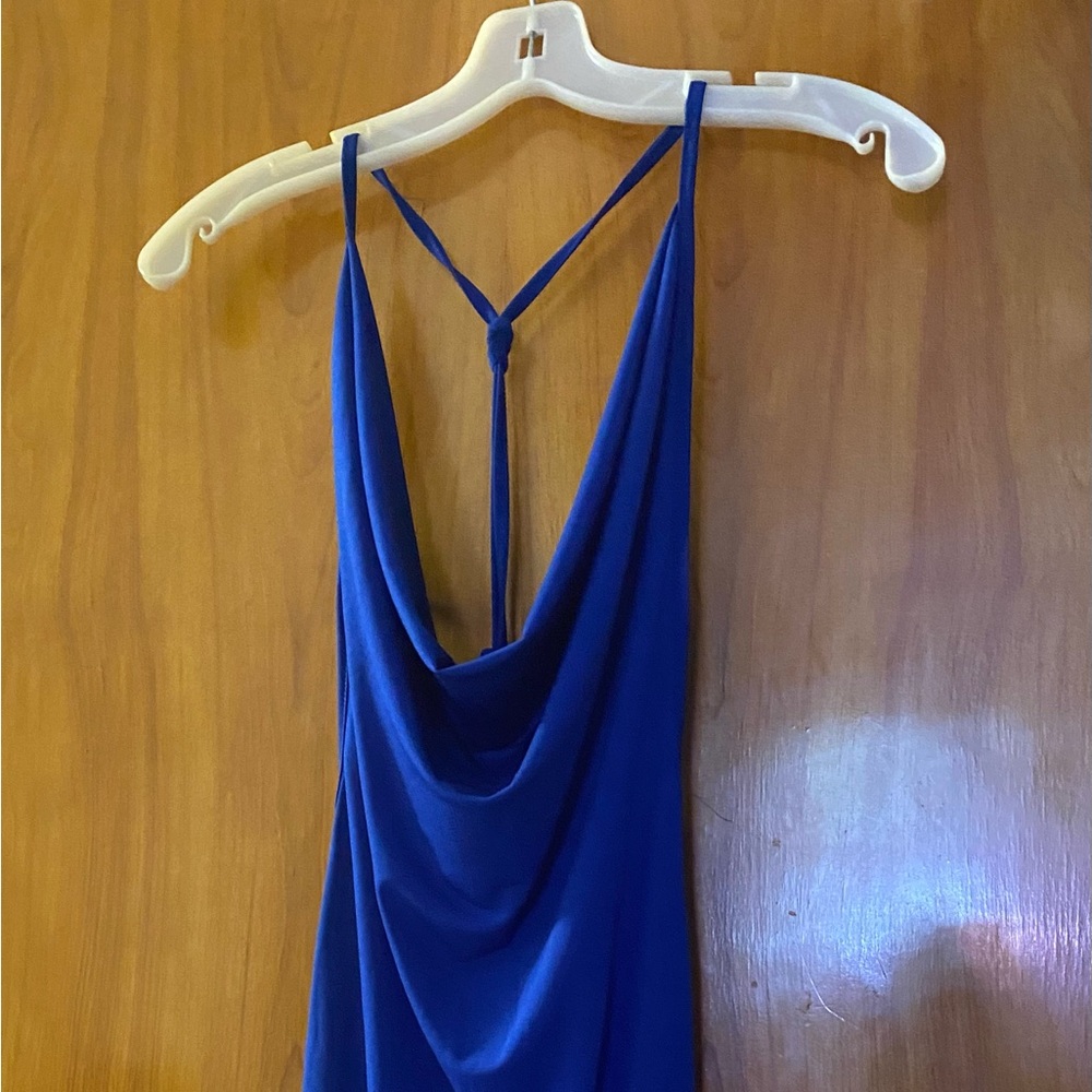 Royal Blue Draped Dress